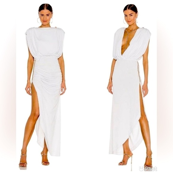 Retrofete Florence Reversible Maxi Dress in White Small New Gown Dress - Picture 2 of 16
